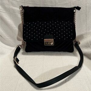 Big Buddha Elegant Black Quilted Shoulder Bag